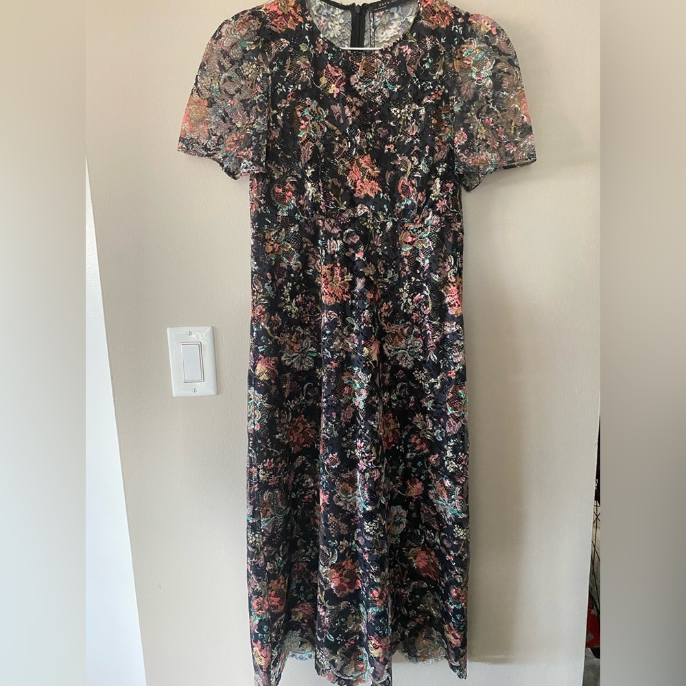 NWT Zara Oriental Lace Dress XS 7609/716/500 $99
